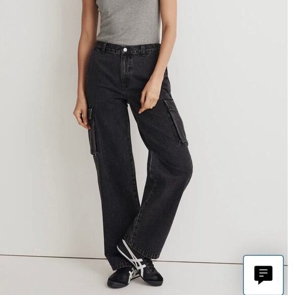 Madewell Low-Slung Cargo Ranney Wash Jeans Size 25 NWT - Picture 5 of 15